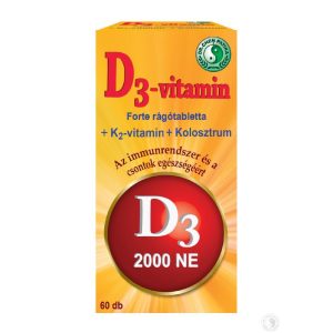 Dr. Chen D3 vitamin Forte rágótabletta 1200 mg (60 db)