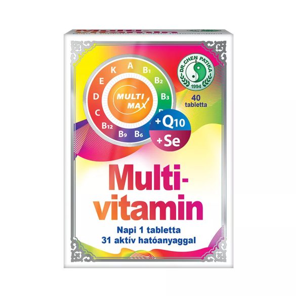 Dr. Chen Multi-Max Multi vitamin+20 mg Q10+Szelén tabletta (40 db)