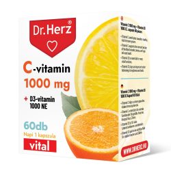   Dr. Herz C-vitamin 1000 mg + D3-vitamin 1000 NE kapszula (60 db)