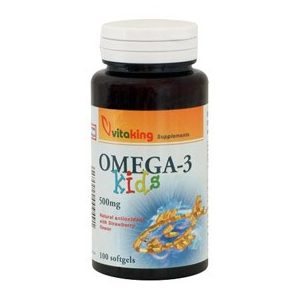 vitaking Omega 3 Kids Halolaj 500mg gélkapszula (100 db)