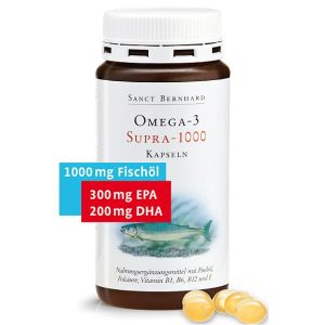 Sanct Bernhard Omega-3 Supra-1000 mg halolaj kapszula (120 db)
