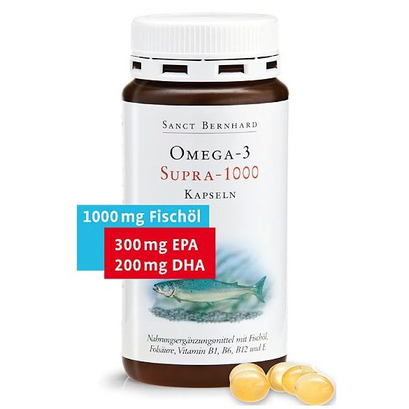 Sanct Bernhard Omega-3 Supra-1000 mg halolaj kapszula (120 db)