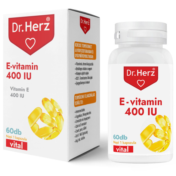Dr. Herz E-vitamin 400 IU lágyzselatin kapszula (60 db) 