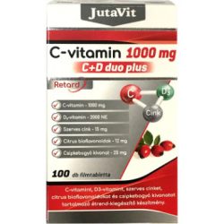   JutaVit C-vitamin 1000 mg nyújtott kioldódású C+D Duo plus (100 db)