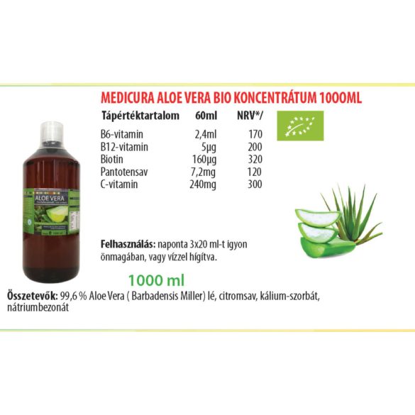 Medicura Aloe Vera Juice 99,6% (1000 ml)