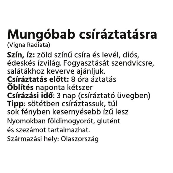 Dénes Natura Mungóbab csíráztatásra (200 g)