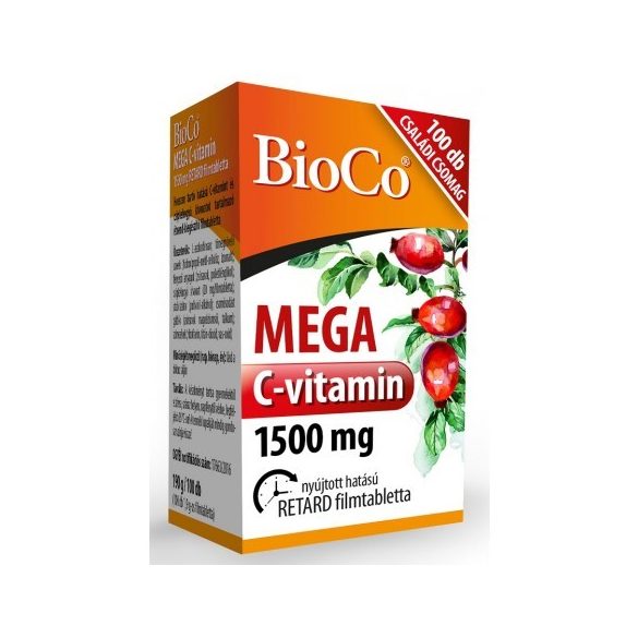 BioCo Mega C-vitamin 1500 mg nyújtott hatású (100 db)