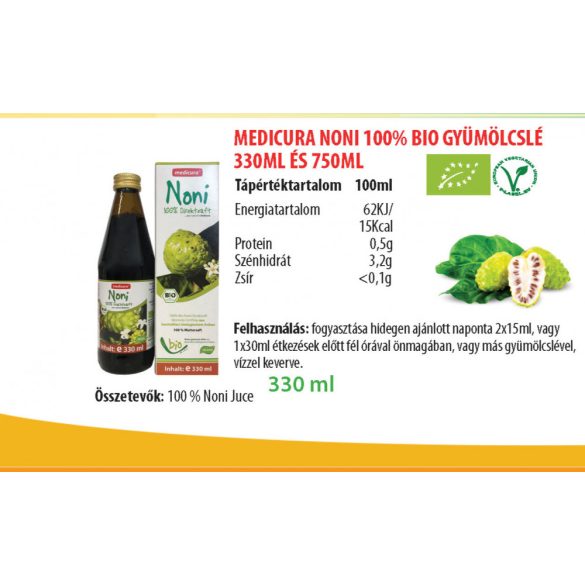 Medicura Bio kurkumalé 100%-os (330 ml)
