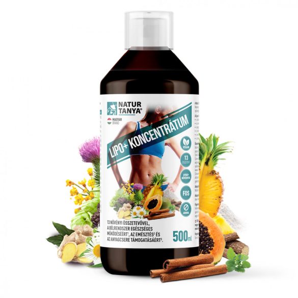 Natur Tanya® LIPO+ lapos has kúra - koncentrátum 13 növényi összetevővel (500 ml)