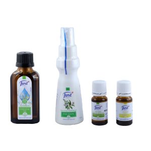 Just Biztonság csomag (31 Gyógynövényes olaj, Eucasol spray,Teafa illóolaj, Citrom illóolaj)