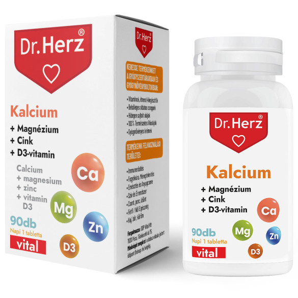 Dr. Herz Kalcium+Magnézium+Cink+D3 tabletta (90 db) 