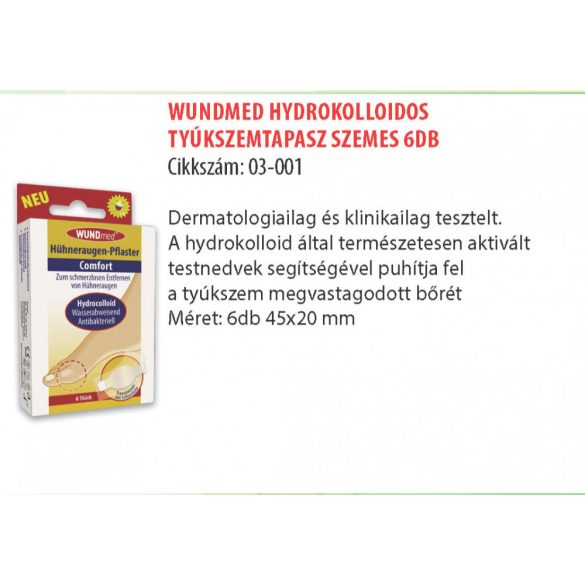 WundMed Hydrokolloidos Tyúkszemtapasz Szemes (6 db)