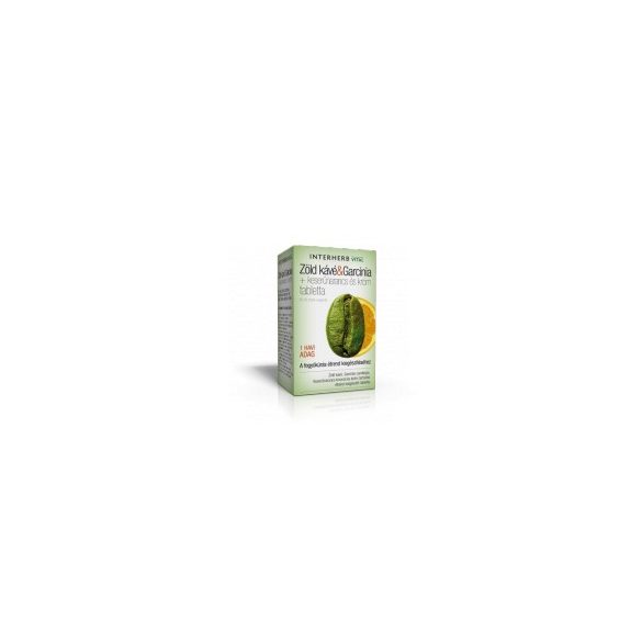 Interherb Vital Zöld kávé & Garcinia + keserűnarancs és króm tabletta (60 db)