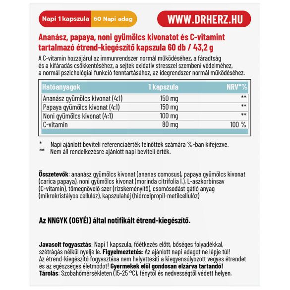 Dr. Herz Káposztaleves + Almaecet + Króm kapszula (60 db)