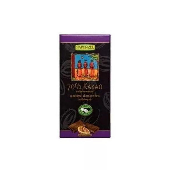 Rapunzel Bio keserű csokoládé kakaó 70% (80 g)