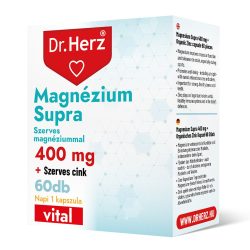   Dr. Herz Magnézium Supra  400mg (Szerves Magnéziummal) + Szerves Cink kapszula (60 db)