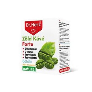 Dr. Herz Zöld Kávé Forte + C-vitamin + Glükomannán kapszula (60 db)