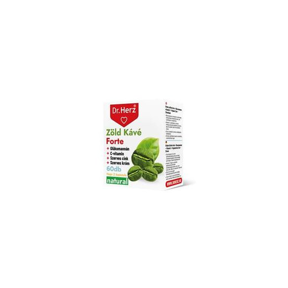 Dr. Herz Zöld Kávé Forte + C-vitamin + Glükomannán kapszula (60 db)
