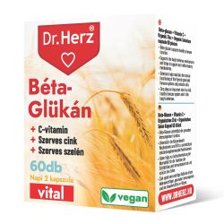  Dr. Herz Béta-Glükán + Szerves Cink, Szelén + C-vitamin VEGAN kapszula (60 db)