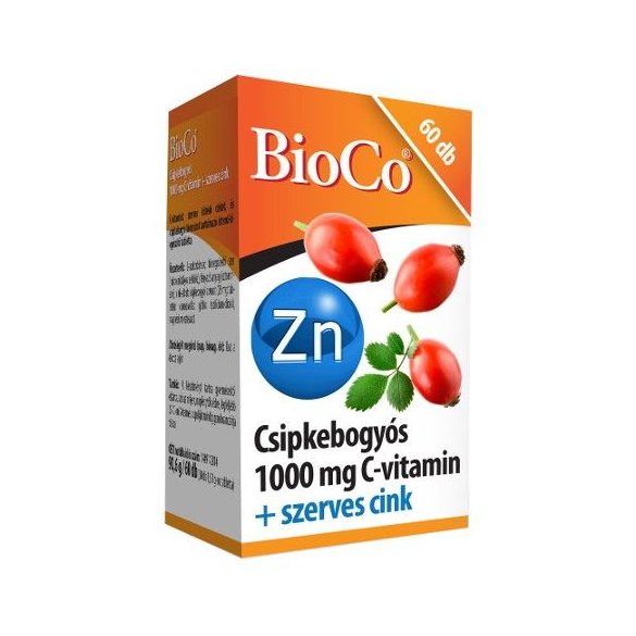 BioCo Csipkebogyós 1000 mg C-vitamin + Cink tabletta (60 db)