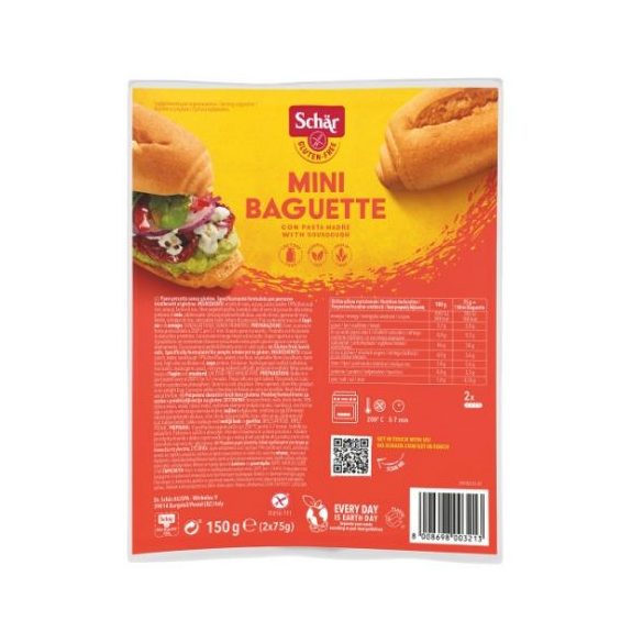 Schär gluténmentes Mini Bagett duo (2 x 75 g)