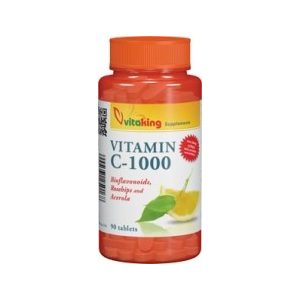 vitaking C-1000 vitamin tabletta bioflavonoidokkal, acerolával és csipkebogyóval (90 db)