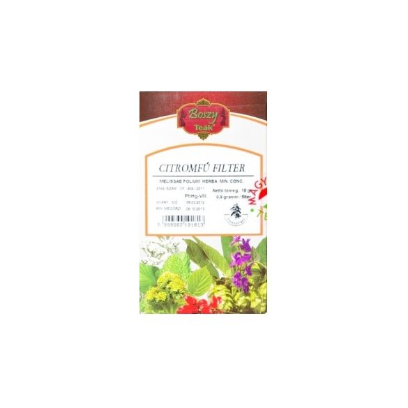 Gyógyfű Boszy Citromfű filteres tea (20 db)
