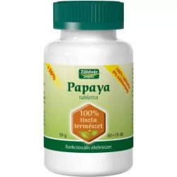 Zöldvér Papaya 100 % tabletta (78 db)