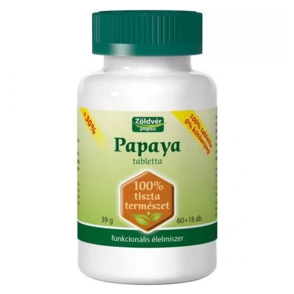 Zöldvér Papaya 100 % tabletta (78 db)