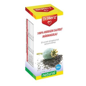 Dr. Herz 100% Hidegen sajtolt mákmagolaj (50 ml) Dr. Herz 100% Hidegen sajtolt mákmagolaj (50 ml)