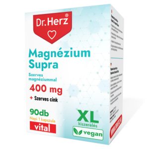 Dr. Herz Magnézium Supra 400 mg + Szerves Cink XL kapszula (90 db)