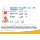 Dr. Herz Szerves Magnézium + B6 + D3 tabletta (60 db)