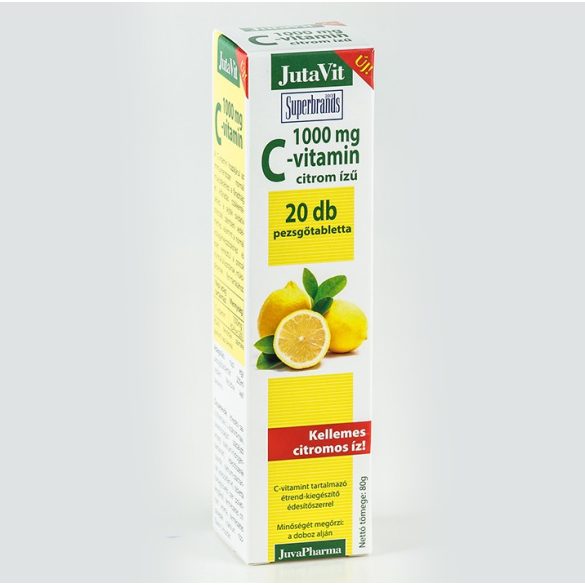 JutaVit C-vitamin 1000 mg citrom ízű pezsgőtabletta (20 db)
