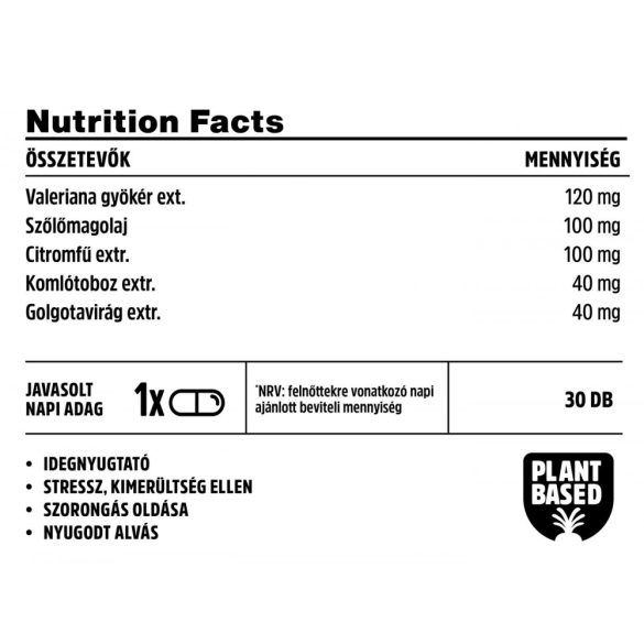 Vitamin Bottle Valeriana Plus nyugtató természetes olajkapszula (30 db)