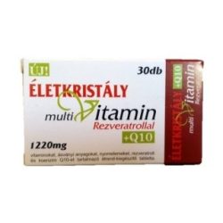   Életkristály multivitamin tabletta rezveratrollal + Q10 (30 db)