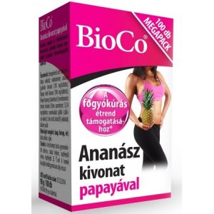 BioCo Ananász kivonat papayával tabletta Megapack (100 db) BioCo Ananász kivonat papayával tabletta Megapack (100 db)