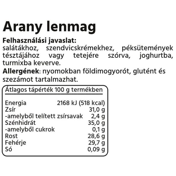 Dénes Natura Lenmag Arany (250 g)