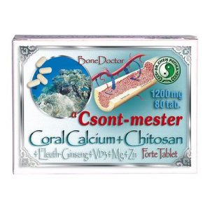 Dr. Chen Coral Calcium + chitosan forte tabletta (80 db)