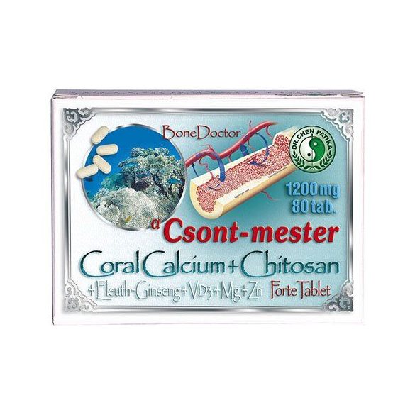 Dr. Chen Coral Calcium + chitosan forte tabletta (80 db)