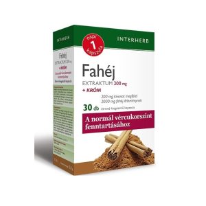 Interherb Napi 1 Fahéj extraktum 200 mg + króm kapszula (30 db) Interherb Napi 1 Fahéj extraktum 200 mg + króm kapszula (30 db)