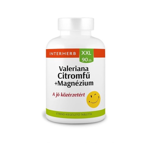 Interherb XXL Valeriana, citromfű + magnézium tabletta (90 db)
