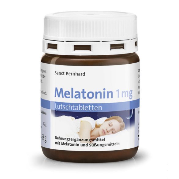 Sanct Bernhard Melatonin 1 mg rágótabletta bodza és citrus ízesítéssel (120 db)