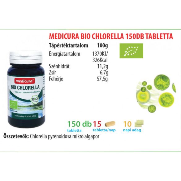 Medicura Bio Chlorella tabletta (150 db)