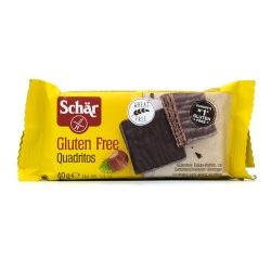 Schär gluténmentes Quadritos kakaós ostya (40 g)