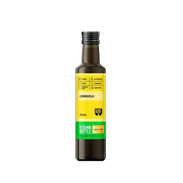Vitamin Bottle Lenmagolaj hidegen sajtolt étkezési olaj (100 ml)