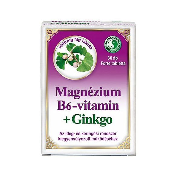 Dr. Chen Magnézium B6-vitamin + Ginkgo forte tabletta (30 db)