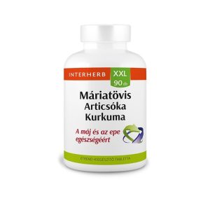 Interherb XXL Máriatövis-articsóka+kurkuma tabletta (90 db) Interherb XXL Máriatövis-articsóka+kurkuma tabletta (90 db)