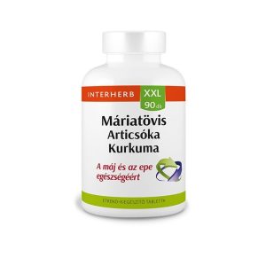 Interherb XXL Máriatövis-articsóka+kurkuma tabletta (90 db)