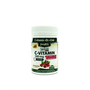 JutaVit C-vitamin 500mg nyújtott kioldódású + csipkebogyó + D3 vitamin + Cink (45 db) JutaVit C-vitamin 500mg nyújtott kioldódású + csipkebogyó + D3 vitamin + Cink (45 db)