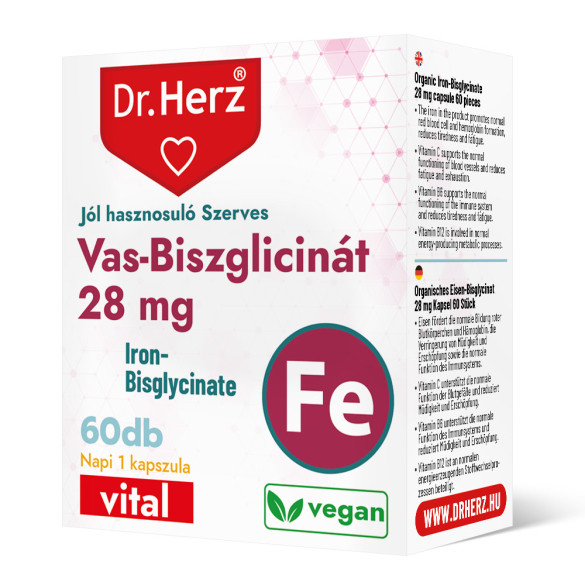 Dr. Herz Vas-biszglicinát 28 mg kapszula (60 db)